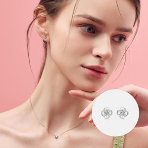 [메트로시티 주얼리] [25S/S NEW] 라 로사 14K 화이트 이어링 A251UE0061W4H