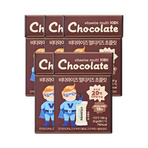 HOWARU인증유산균이 함유된 비타와이즈 멀티키즈 유산균초콜릿 5박스(30개입X5박스)