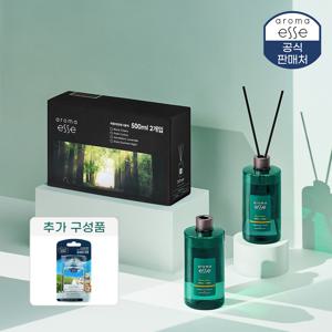 [정품] 아로마엣세 리드 디퓨저 500ml 2개 +에어 프레셔너 (고체방향제)