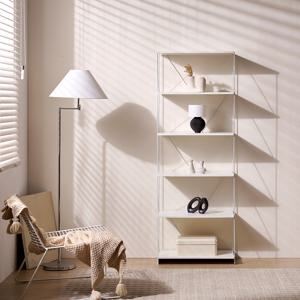 E0자재 스틸프레임 책장 선반장 6단600