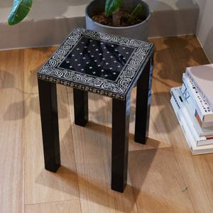 반다나 자개 스툴 네이비