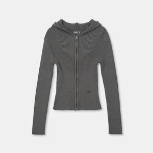 [오아이오아이컬렉션]뉴 노멀 니트 후드집업 [CHARCOAL GREY]