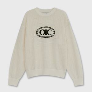 [오아이오아이컬렉션]로고 매쉬 니트 [IVORY]
