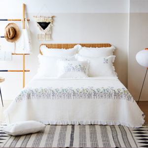 효재 블루밍 풍기인견 슈퍼킹 SK 자수 봄 여름 간절기 혼수 선물 먼지없는 이불 침구 세트