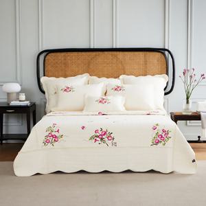 효재 서화 광목 스프레드 퀸Q 침구세트 봄 여름 간절기 혼수 예단 신혼 먼지없는 이불