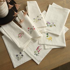 효재 광목 야생화 8종 식탁 테이블 데스크 책상 집들이 선물 혼수 패드 사각 매트