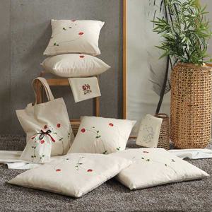 효재 양귀비 피오니 광목 데님 방석 국내산 의자 사무실 좌식 식탁 까페 벤치 여름 쿠션