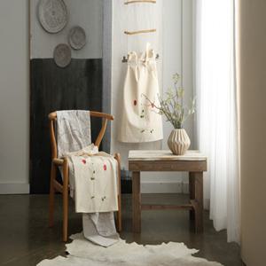 효재 양귀비 동백 자수 광목 앞치마 국내생산 주방 식당 카페 바리스타 예쁜 집들이선물