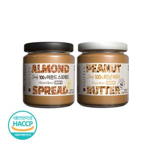 [바이퀸] 데일리 100 무첨가 땅콩+아몬드 버터 세트