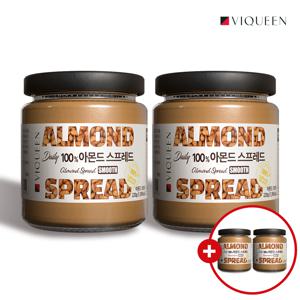 [바이퀸][2+2] 데일리 100 아몬드버터 220g 스프레드 무첨가