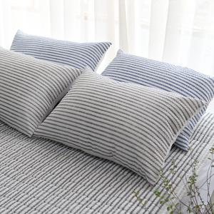 마린 시어서커 여름용 시원한 달라붙지않는 누빔 베개커버 50x70