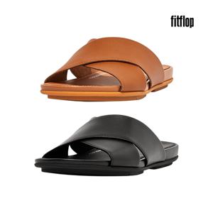 [25SS][그라시에] 레더 크로스 여성 슬라이드 2종 1택