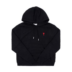 AMI BFUSW235 730 001  드 꾀흐 스몰 하트 로고 공용 후드티