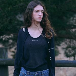 Summer knit jacket + sleeve [NAVY]