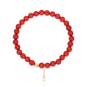 [티르리르] 14K 골드 포인트 플레어 팔찌 TBSK4G222075M