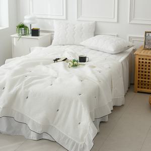 시어서커 썸머 자수 포인트 프릴 여름 아늑한 누빔이불 SS