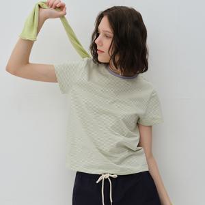 BREEZY STRIPE T-SHIRTS - LEMON ZEST