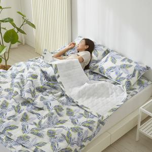 아레카 시원한 시어서커 얇은 차렵이불 밴딩 패드 풀세트 Q