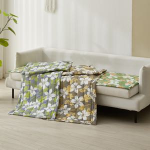 플라워 시원한 시어서커 여름 쇼파패드 소파 매트 깔개 커버 4인용