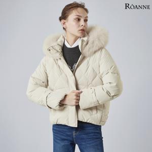 [최초가 399,000원][로안] 폭스 퀼팅 하프 코트