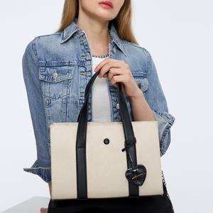 [최초가 108,000원] 베일리 투톤 캔버스백 H25H1034 2color