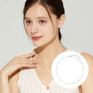 [정가 170,000원] 실버 큐빅 초커 레이어드 목걸이 SC25B12E