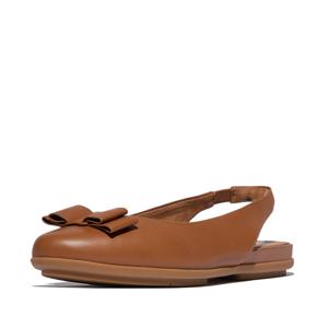 [바로도착] 핏플랍 알레그로 보우 레더 브라운 여성 슬링백