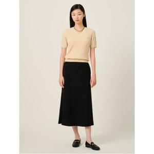 롱 H 스커트  블랙 (BF5727C315)