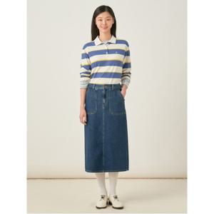 멜로우 데님 스커트  블루 (BF5727C71P)