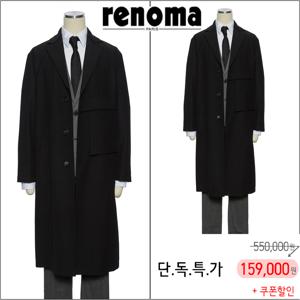 F/W 가을/봄/초겨울까지 입는 트렌치코트 세미오버핏 블랙컬러 RPIMBH02A EK3653