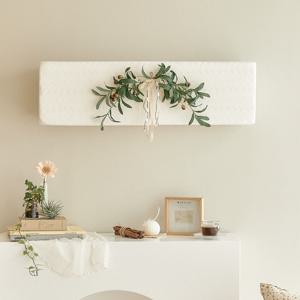 에어컨커버 다용도 벽장식 가랜드 플라워 조화 올리브가든