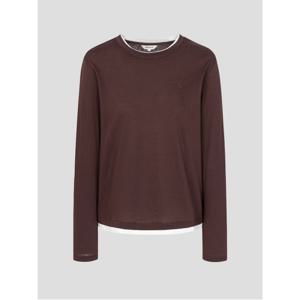 [25FW]레이어드 디테일 긴소매 티셔츠  브라운 (BF5841C90D)