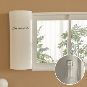 창문형 에어컨커버 16수 워싱면 자수 모먼트 2colors (파세코형/삼성형)