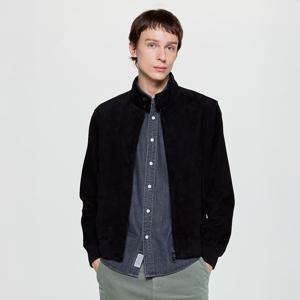 남성 포켓배색 염소가죽 점퍼 HZJU5D676