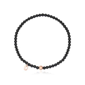 [티르리르] [CJ단독] 14K 핑크골드 천연블랙오닉스 골드볼 팔찌 TBSK4P22081M-BK