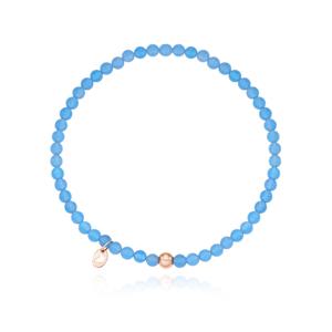 [티르리르] [CJ단독] 14K 핑크골드 천연블루아게이트 골드볼 팔찌 TBSK4P22080M-BL