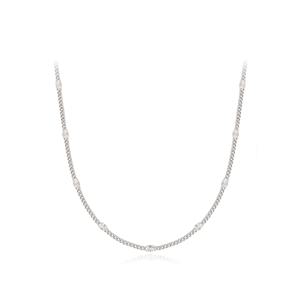 [스톤헨지] 실버 초커 레이어드 목걸이 SC25B09E