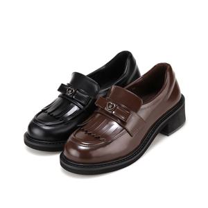 소가죽 리본 하트 장식 여성 로퍼 2COLOR_BBH541