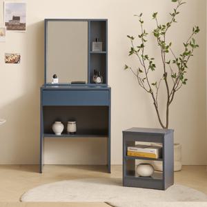 네오 클린디 600 거울 수납 화장대 스툴 세트 NES1655