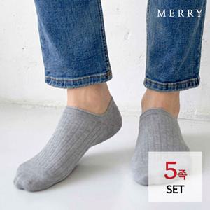 [메리삭스] 남성 골지 베스트 페이크삭스 5족 세트/양말
