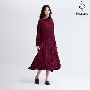 [최초가 229000원] 엣지 나이프 플리츠 플레어 원피스_PPOPF125004