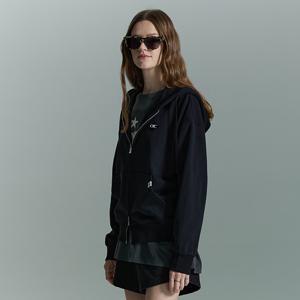 잔디와펜 오버핏 후드집업 [BLACK]