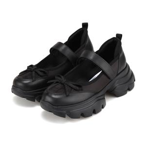 캐주얼 패브릭 리본 여성 스니커즈_BBI606BK