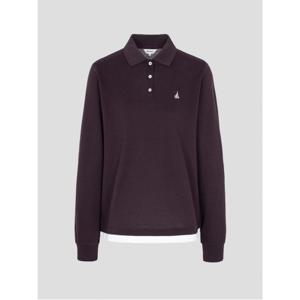 레이어드 디테일 긴소매 피케 티셔츠  와인 (BF5841C91Z)