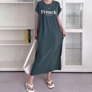 [엘브랜드] 프렌치 카브라 소매 롱원피스