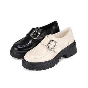 소가죽 버클장식 청키 여성로퍼 2COLOR_BBI135
