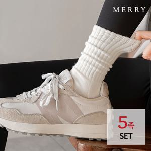 비비드 스트릿 컬러 롱삭스 5족 세트/여성양말