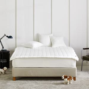 홈]극세사 로그 화이트 패드 슈퍼싱글/퀸/킹