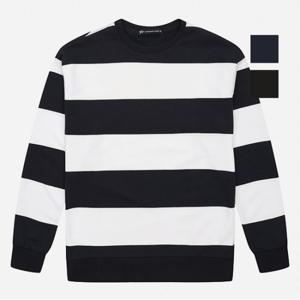 공용 베이직 스트라이프 맨투맨 (NTI638)