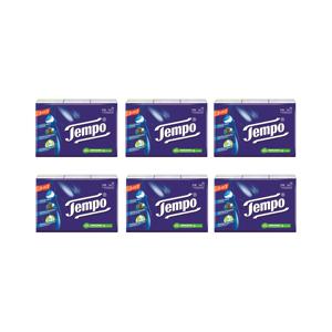 템포 4겹 휴대용 행키티슈 6개입 6팩 (총36개)